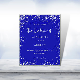 Royal Blue Wedding Invitations & Templates | Zazzle