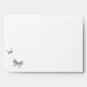 Royal Blue Silver Crown Butterfly Return Address Envelope (Front)