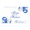 Royal Blue Silver Flourish Wedding Favor Seals