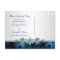 Royal Blue Silver Peacock Wedding Save the Date