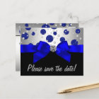 Royal Blue Silver Save The Date