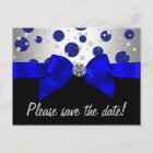 Royal Blue Silver Save The Date