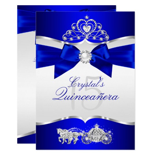 Blue Quinceanera Invitations 5