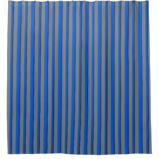 Royal Blue Striped Shower Curtain Curtain Menzilperde.Net