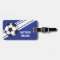 Royal Blue Soccer Stripes Personalized Luggage Tag