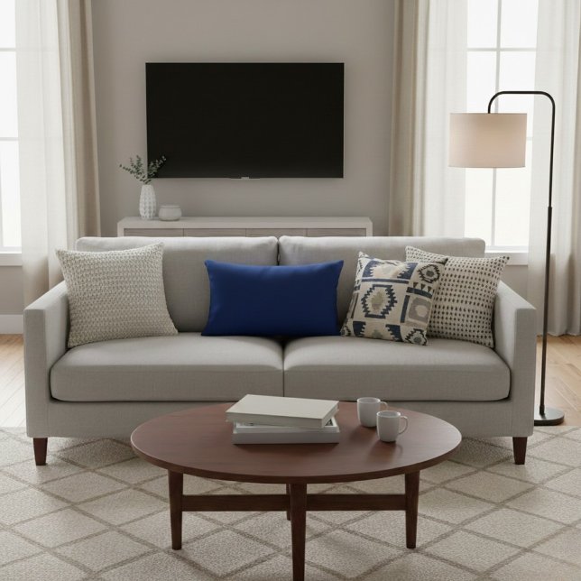 Royal Blue Solid Color Accent Pillow (Creator Uploaded)