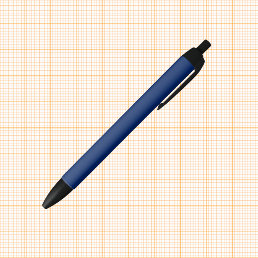 Royal Blue Solid Color Black Ink Pen