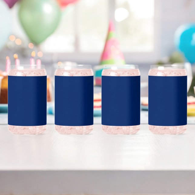 Royal Blue Solid Color Can Glass (Insitu (Birthday))