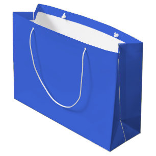 Royal Blue Solid Color Classic Elegant Large Gift Bag