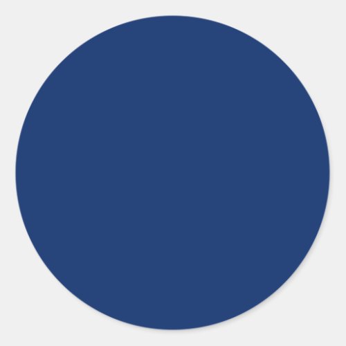 Royal Blue Solid Color Classic Round Sticker