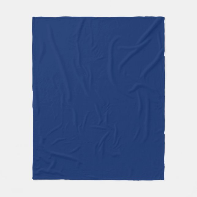 Royal Blue Solid Color Fleece Blanket (Front)