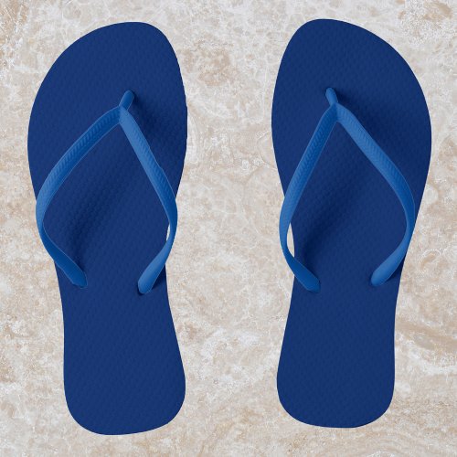 Royal Blue Solid Color Flip Flops