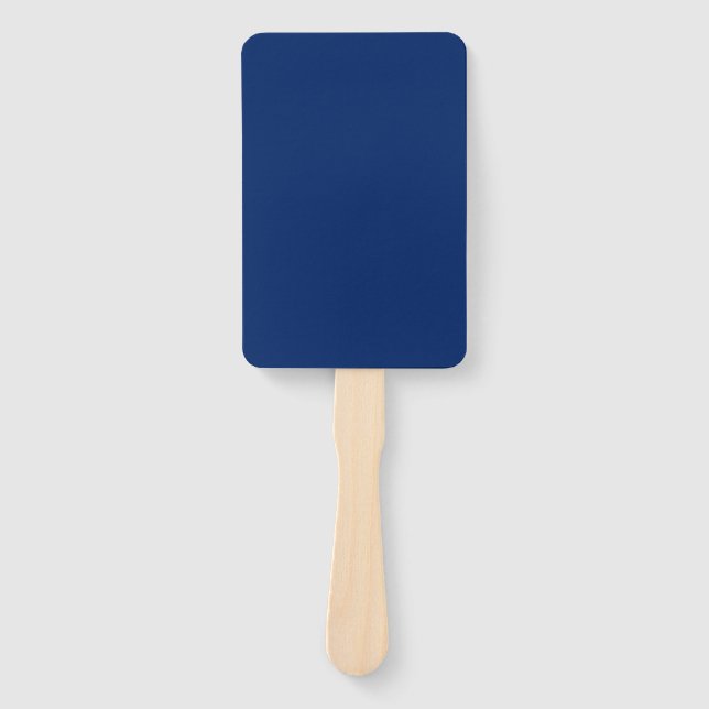 Royal Blue Solid Color Hand Fan (Front)