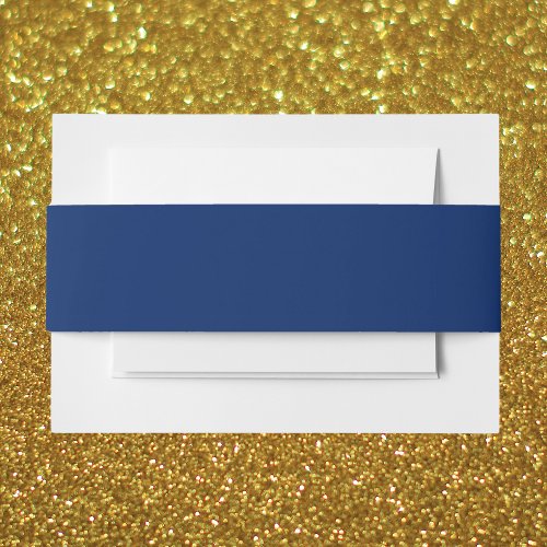 Royal Blue Solid Color Invitation Belly Band