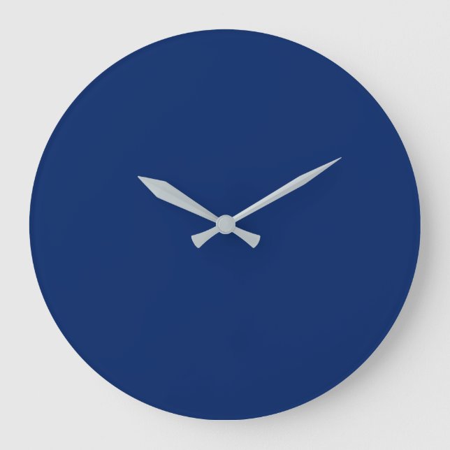 Royal Blue Solid Color Large Clock (Front)