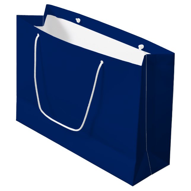 Royal Blue Solid Color Large Gift Bag (Front Angled)