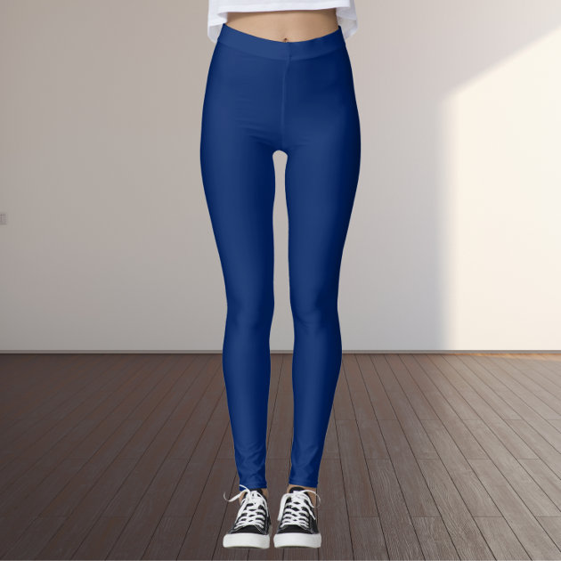 Solid Deep Cobalt Blue Color Leggings by PodArtist | Society6