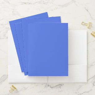 Royal Blue Solid Color Minimalist Pocket Folder
