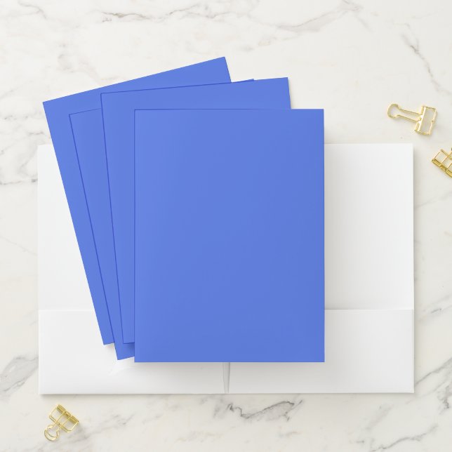 Royal Blue Solid Color | Minimalist Pocket Folder (In Situ)