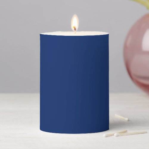 Royal Blue Solid Color Pillar Candle