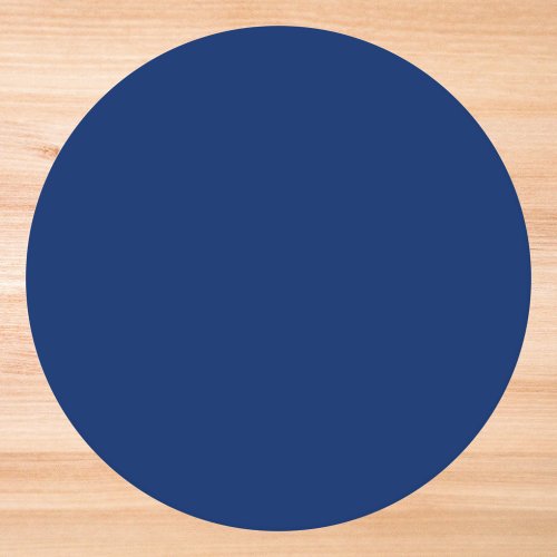 Royal Blue Solid Color Round Paper Coaster