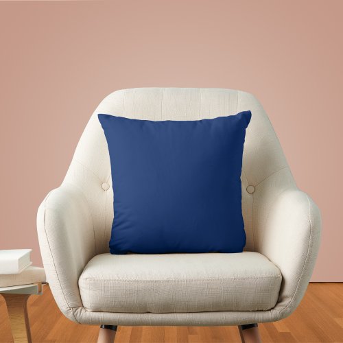 Royal Blue Solid Color Throw Pillow