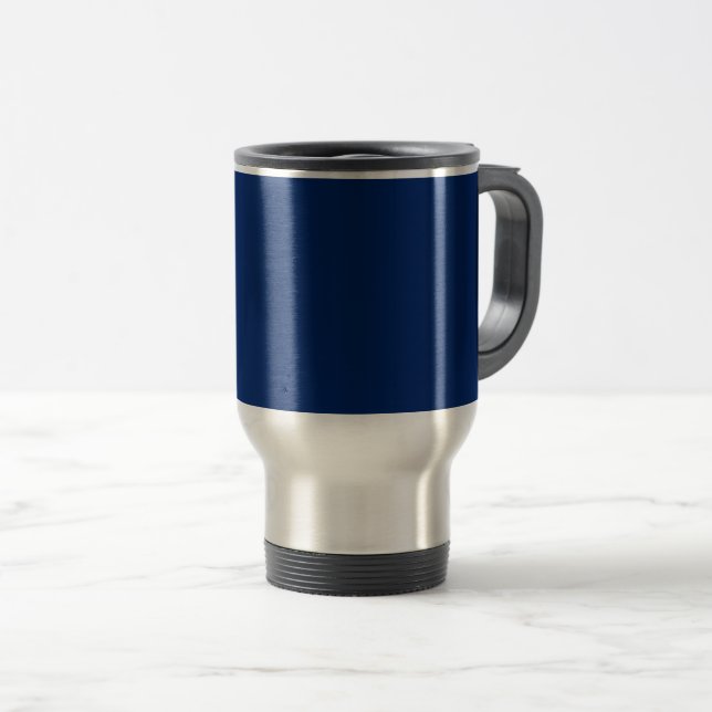 Royal Blue Solid Color Travel Mug (Front Right)