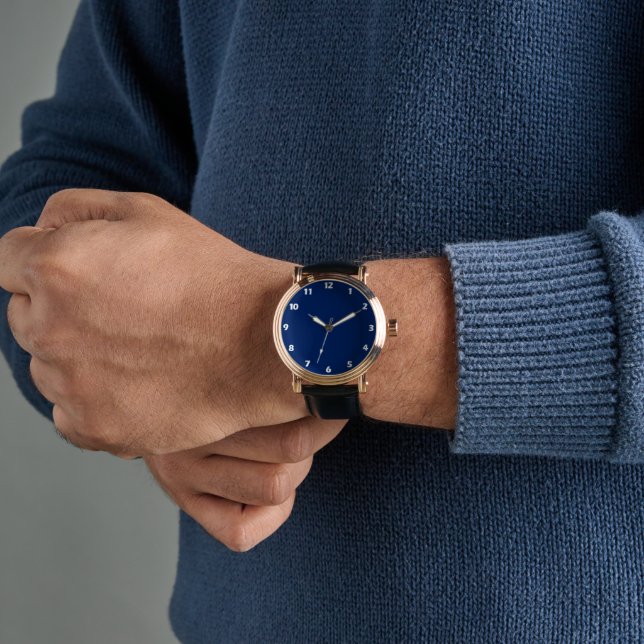 Royal Blue Solid Color Watch (Wrist)