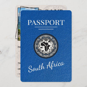 Royal Blue South Africa Passport Save The Date