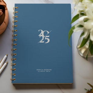 Royal Blue Split Year Spiral Weekly Planner