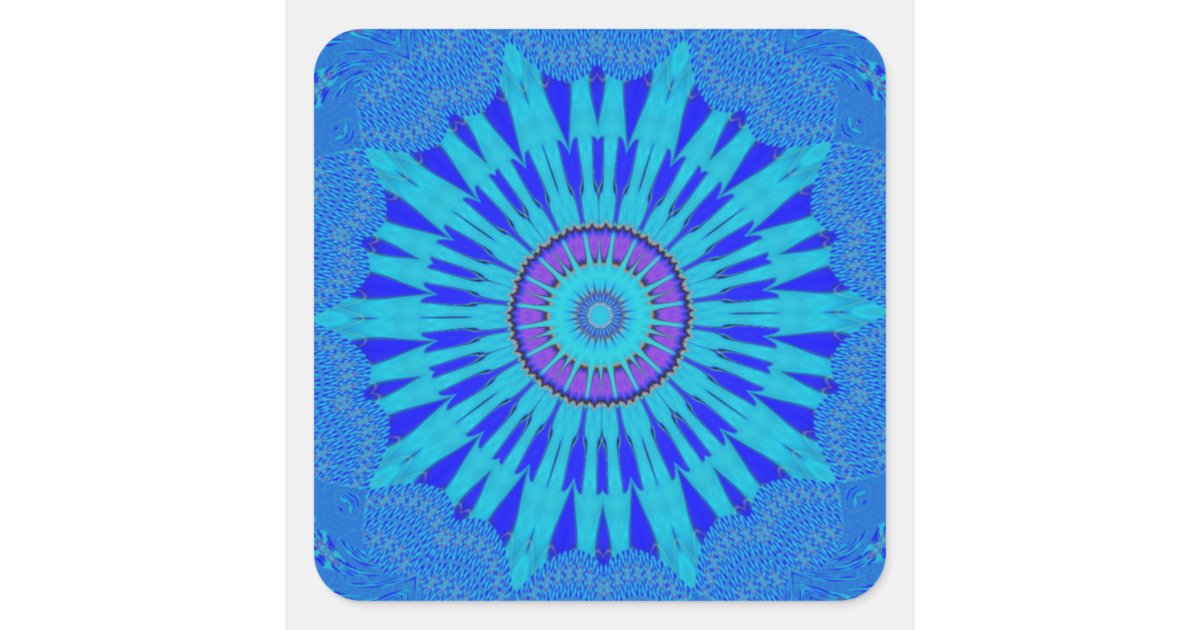 Royal blue square sticker | Zazzle