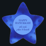 Royal Blue Star of David Hanukkah Personalized  Star Sticker<br><div class="desc">These fabulous gift tags would look great on all your Hanukkah gifts.  They are so festive in a star shape.  They'll look so cute on your gifts.</div>