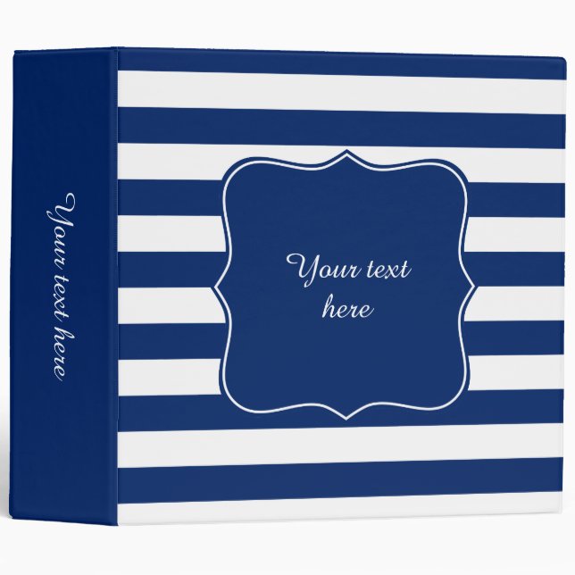 Royal Blue Striped Binder (Front/Spine)