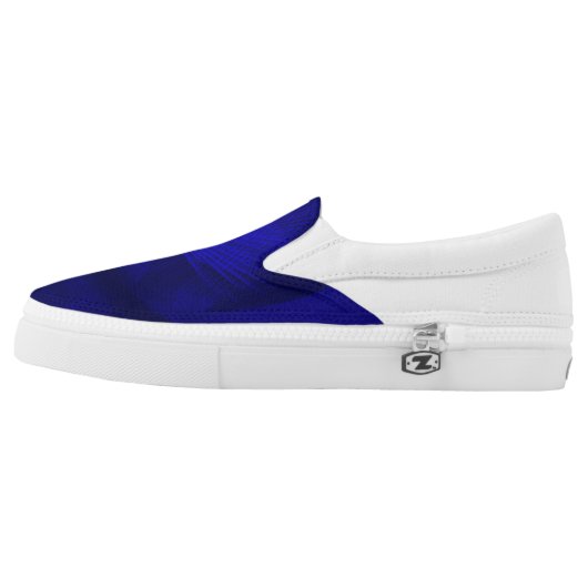 Royal Blue Stylish Women's Slip On Tennis Shoes (Left Shoe Outside)