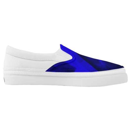Royal Blue Stylish Women's Slip On Tennis Shoes (Left Shoe Inside)