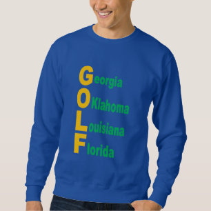 Royal Blue Sweatshirt Male USA GOLF