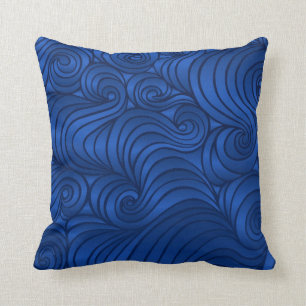 Royal Blue Swirl Pillow