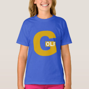 Royal Blue T-shirt Kids  GOLF DESIGN 