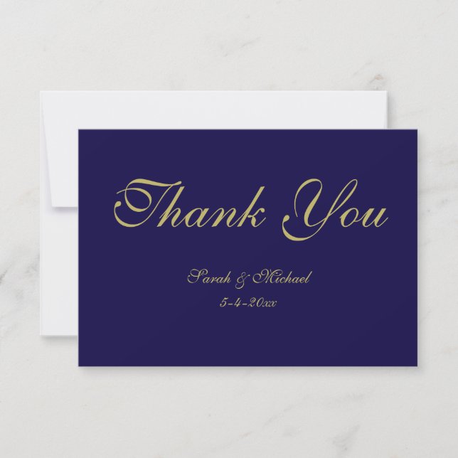 Royal Blue Thank You Card (Front)