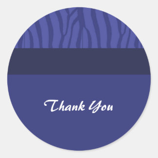 Royal Blue Thank You Classic Round Sticker