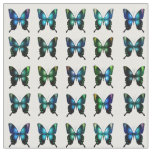 Royal Blue Turquoise Elegant Whimsical Butterflies Fabric