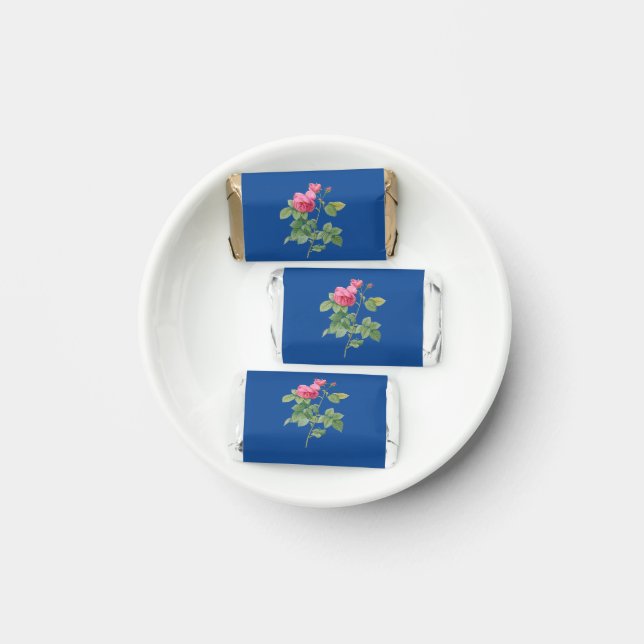 Royal Blue Vintage Floral Botanical  Hershey's Miniatures (Plate)