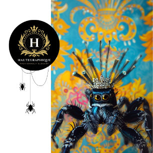 Royal Blue Vintage Floral Peacock Spider Art Tissue Paper