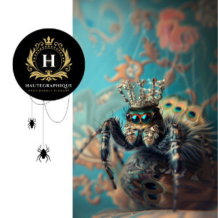 Royal Blue Vintage Floral Peacock Spider Design Tissue Paper