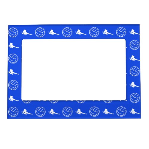 Royal Blue Volleyball Pattern Magnetic Picture Fra Magnetic Photo Frame