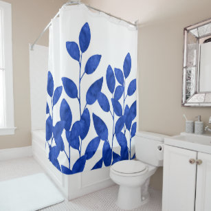 royal blue shower curtain