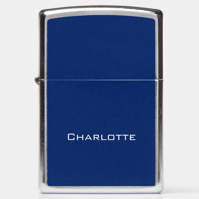 Royal Blue Wedding Bridesmaid  Personalized Zippo Lighter (Front)