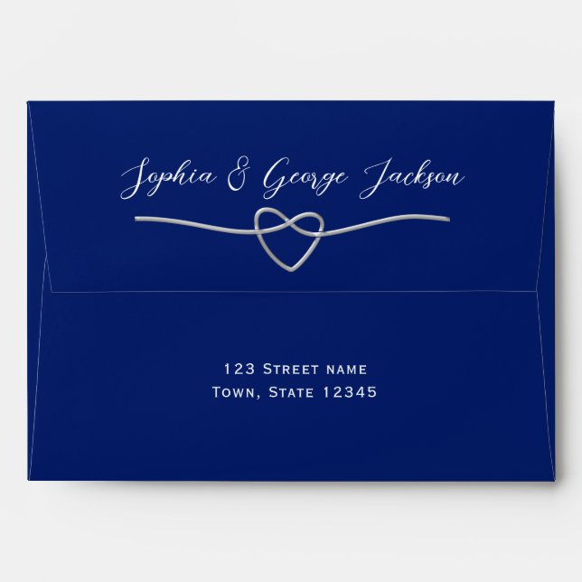 Royal Blue Wedding Envelope (Back (Top Flap))