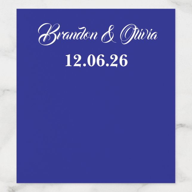 Royal Blue Wedding Envelope Liner (Design)