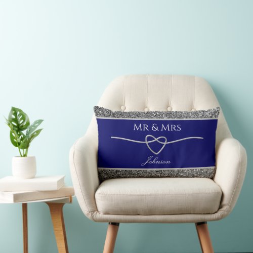 Royal Blue Wedding Favor Lumbar Pillow